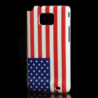 Carcasa rigida de plastico bandera de EE.UU. Samsung Galaxy S II i9100